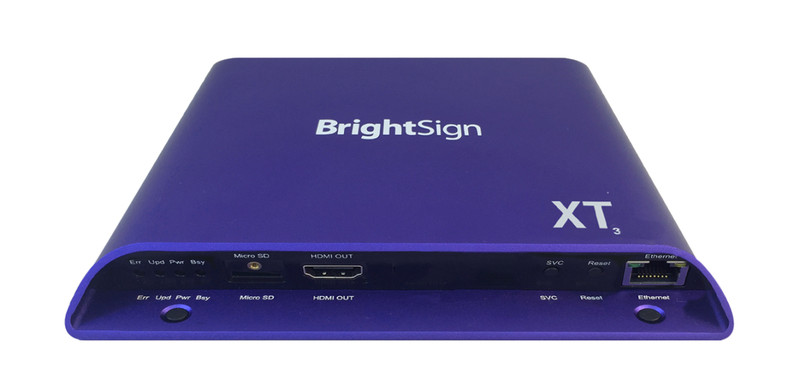 BrightSign XT243 3840 x 2160Pixel Blau Digitaler Mediaplayer