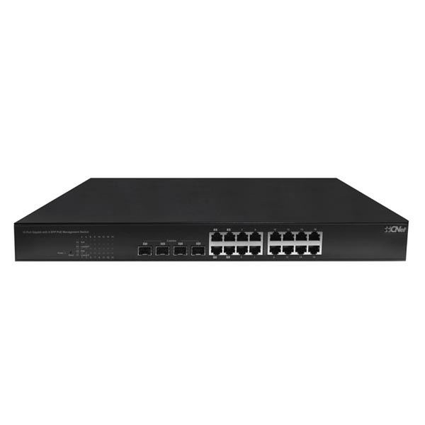 Cnet CGS-1604GSW L2 Gigabit Ethernet (10/100/1000) Power over Ethernet (PoE) Черный сетевой коммутатор
