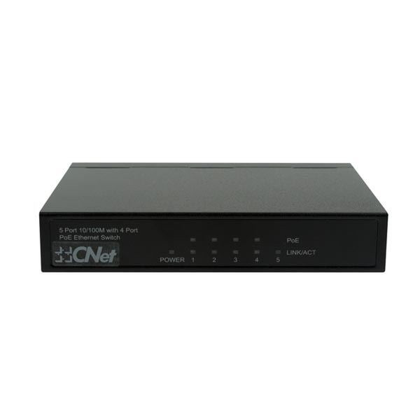 Cnet CSH-524P Fast Ethernet (10/100) Energie Über Ethernet (PoE) Unterstützung Schwarz Netzwerk-Switch