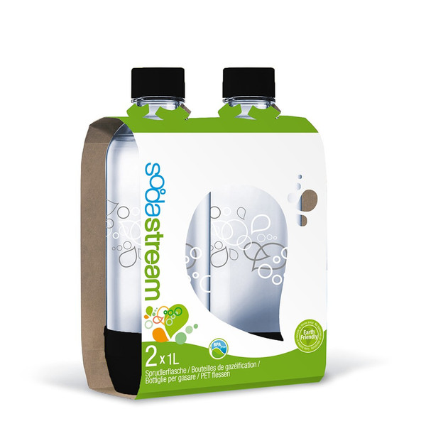 SodaStream 1041224410 1000ml Polyethylene terephthalate (PET) Black,Translucent drinking bottle