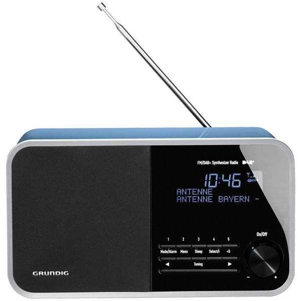 Grundig DTR 3000 DAB+ Персональный Analog & digital Синий радиоприемник