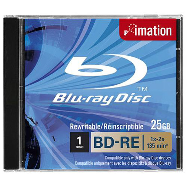 Imation BD-RE SL, 1x-2x, 25GB, Jewelcase 25GB BD-RE 1pc(s)