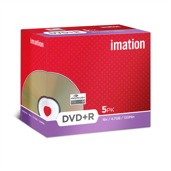 Imation 5 x DVD+R 4.7GB 4.7GB DVD+R 5Stück(e)