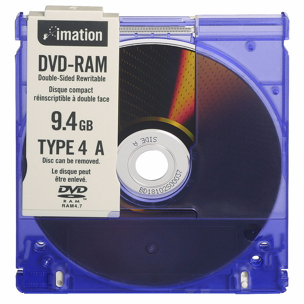 Imation DVD-RAM, 3x, Type 4, 9.4GB, Jewelcase, 5 Pack 9.4GB DVD-RAM 5pc(s)