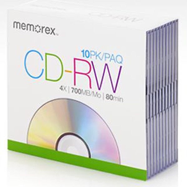 Memorex CD-RW x 10, 700 MB CD-RW 700МБ 10шт