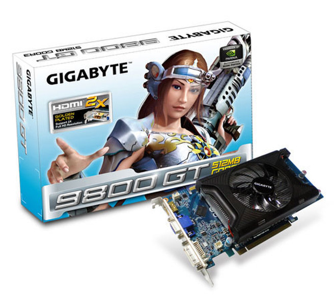 Gigabyte GV-N98TGR-512I GeForce 9800 GT GDDR3 Grafikkarte