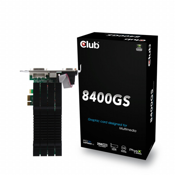 CLUB3D 8400GS 256MB GDDR3 GeForce 8400 GS GDDR3