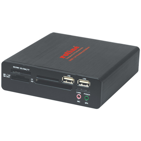 ROLINE Notebook Docking Station, DVI-I, USB, LAN Черный