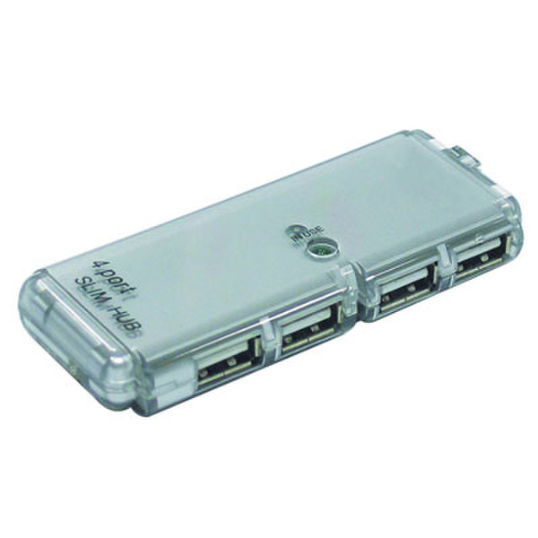 ROLINE USB 2.0 Notebook Hub 480Mbit/s Silber Schnittstellenhub