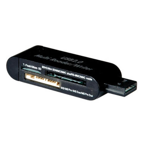 ROLINE Card Reader Stick, USB 2.0 Черный устройство для чтения карт флэш-памяти