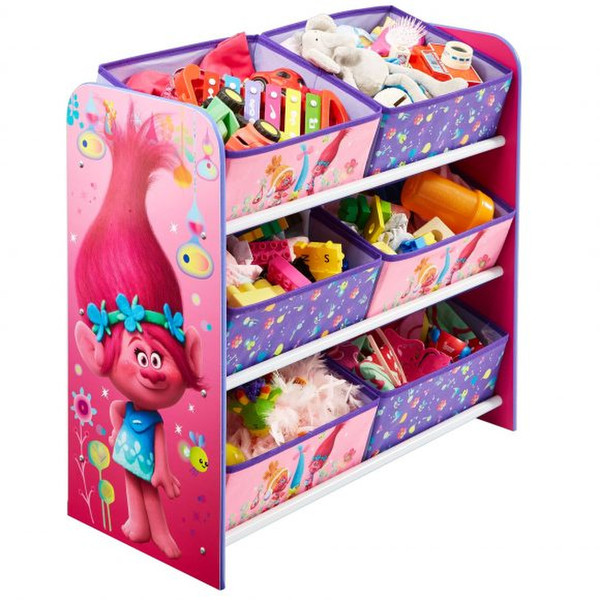 HelloHome Trolls Toy storage shelves Freestanding Pink,Purple