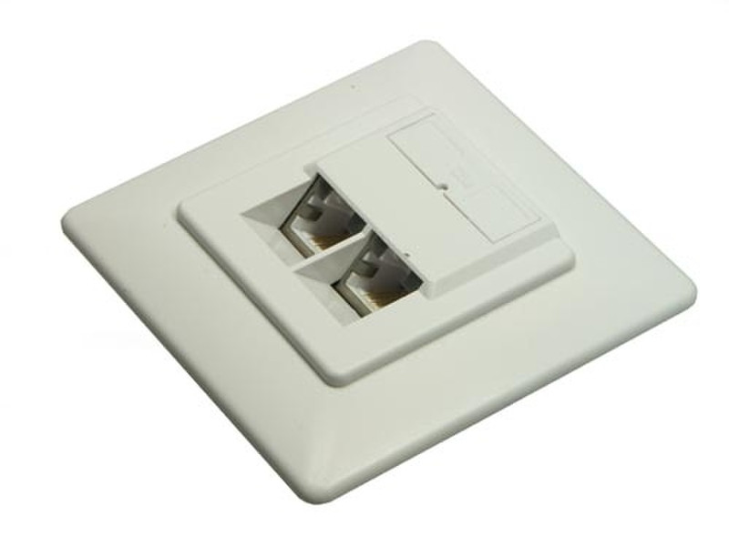 Alcasa GCT-1222 2 x RJ-45 White socket-outlet