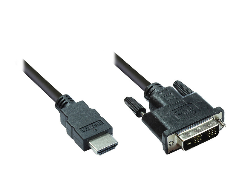 Alcasa 4510-DD15 15м HDMI DVI-D Черный адаптер для видео кабеля