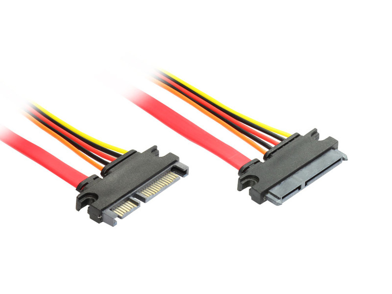 Alcasa 5045-ALLV030 0.3m Black,Orange,Red,Yellow SATA cable