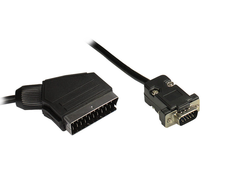 Alcasa 5565-050 5м SCART (21-pin) Черный адаптер для видео кабеля