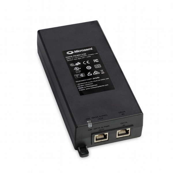 Microsemi PD-9001-25GR Gigabit Ethernet 55В PoE адаптер