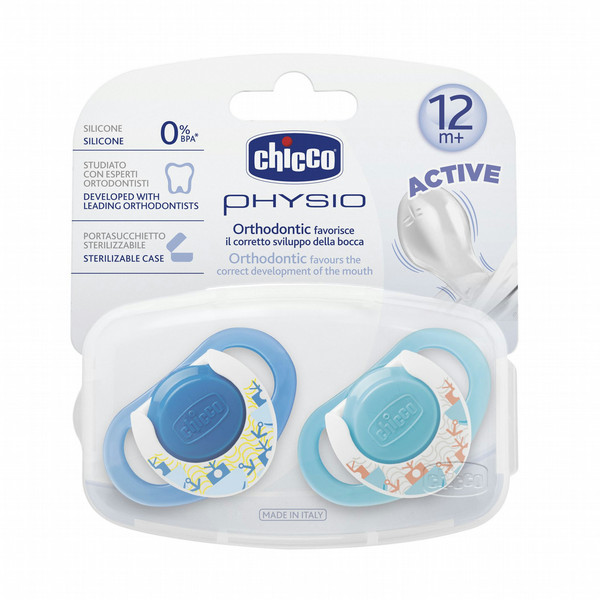 Chicco 75035210000 Classic baby pacifier Round Silicone Blue baby pacifier