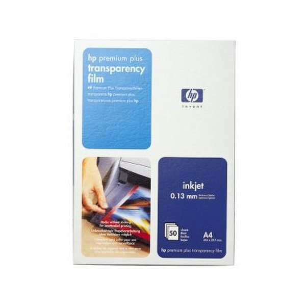 HP Premium Plus Inkjet Transparency Film-20 sht/A4/210 x 297 mm диапозитивная пленка
