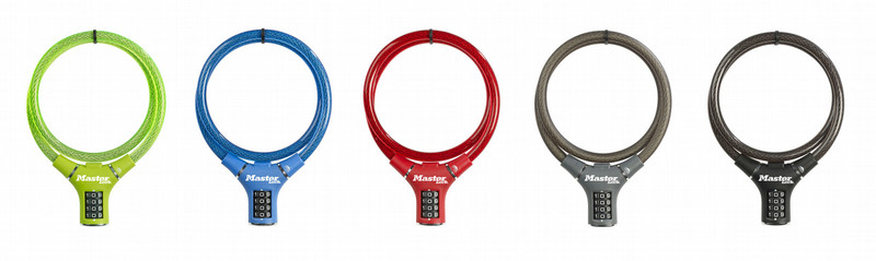MASTER LOCK 8229EURDPROCOL Синий, Зеленый, Серый, Красный 900мм Cable lock замок для велосипеда /мотоцикла