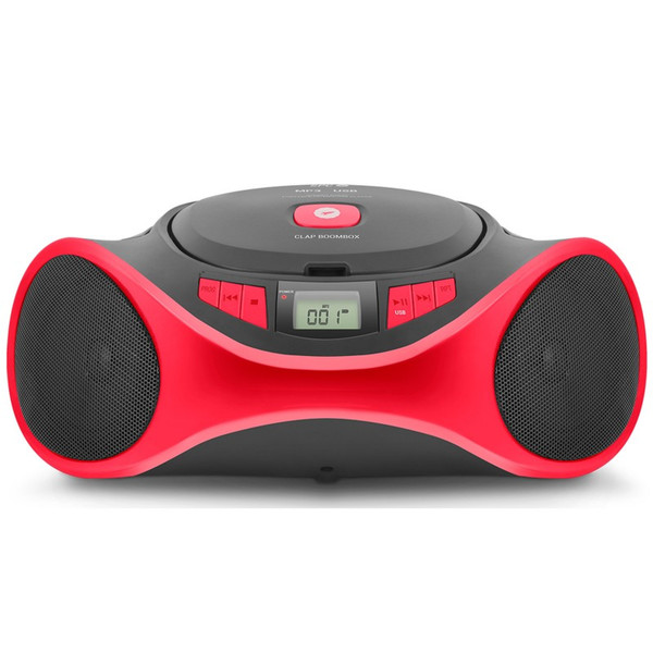 SPC Clap Boombox Portable CD player Black,Red