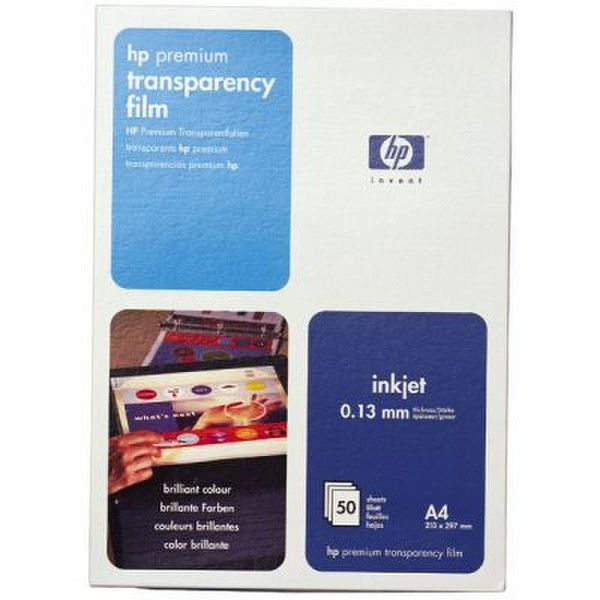HP Premium Inkjet Transparency Film-20 sht/A4/210 x 297 mm transparancy film