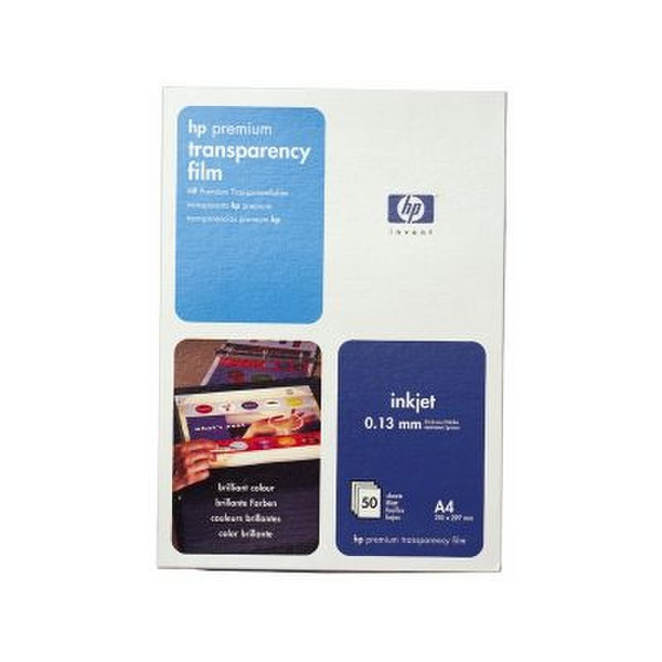 HP Premium Inkjet 50 sht/A4/210 x 297 mm 50Blätter Transparentfolie