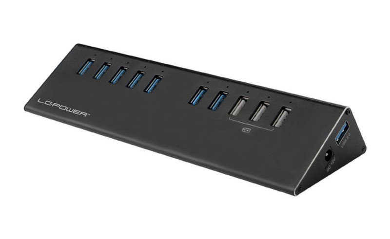 LC-Power LC-HUB-ALU-2B-10 USB 3.0 (3.1 Gen 1) Micro-B 5000Mbit/s Black