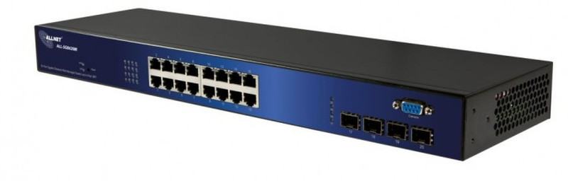 ALLNET ALL-SG8420M Управляемый L2 Gigabit Ethernet (10/100/1000) 19U Черный