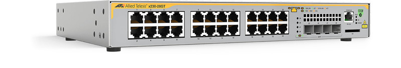 Allied Telesis AT-x230-28GT Управляемый L3 Gigabit Ethernet (10/100/1000) Серый, Желтый