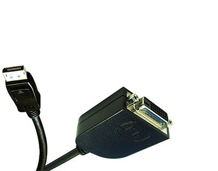Jou Jye Computer Display Port, DP 20pins / DVI-D 24 + 1pin, 0.2M 0.2m DisplayPort DVI-D Black