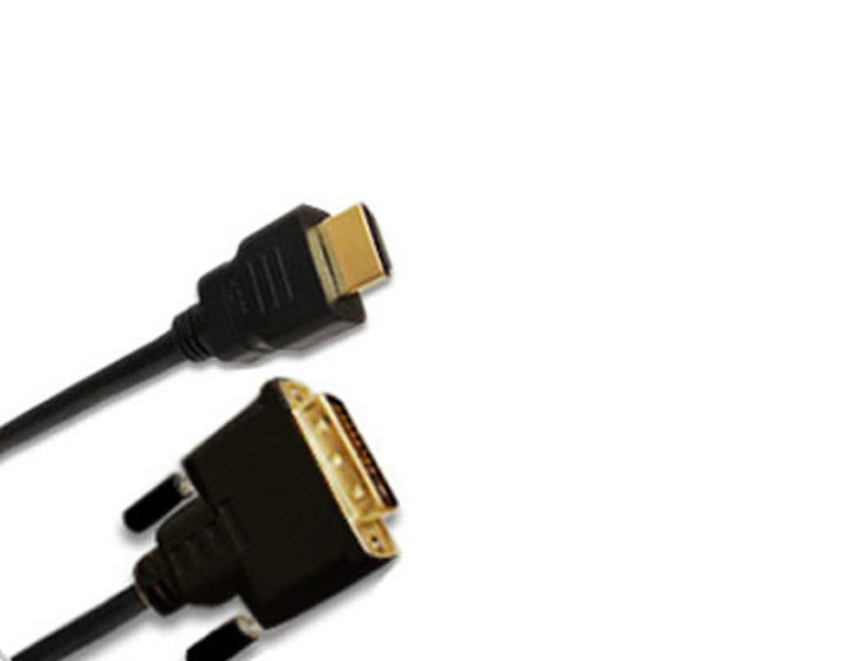 Jou Jye Computer HDMI /DVI-D, plug 19p / plug 18+1 - 5.0M 5m HDMI DVI-D Schwarz