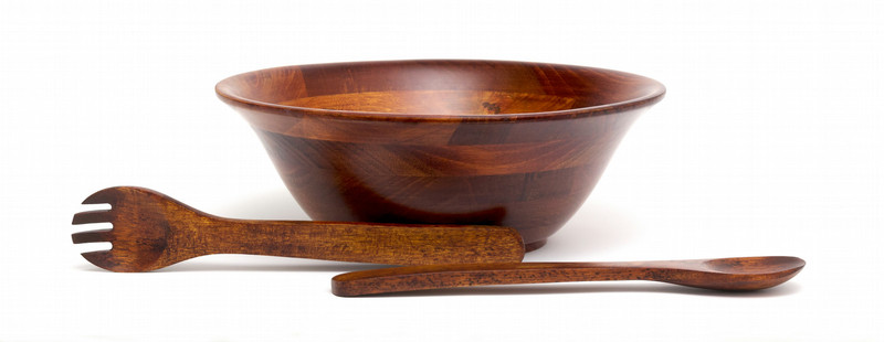 Lipper 264-3 Salatschüssel Rund Holz Holz Speiseschüssel