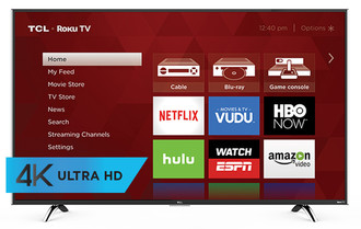 TCL-Digital 43UP130 43Zoll 4K Ultra HD Smart-TV WLAN Schwarz LED-Fernseher