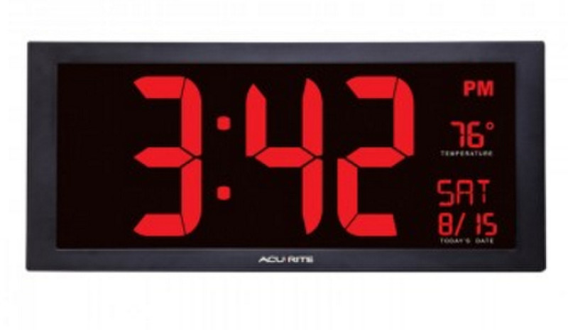 AcuRite 75100MA1 Digital table clock Rechteckig Schwarz Tischuhr