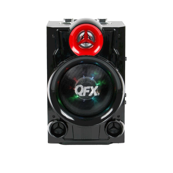 QFX PBX-9080 Rechteck Schwarz, Rot Tragbarer Lautsprecher