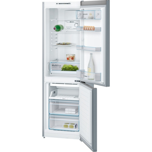 Bosch Serie 2 KGN36EL3A Отдельностоящий 215л 87л A++ Нержавеющая сталь холодильник с морозильной камерой