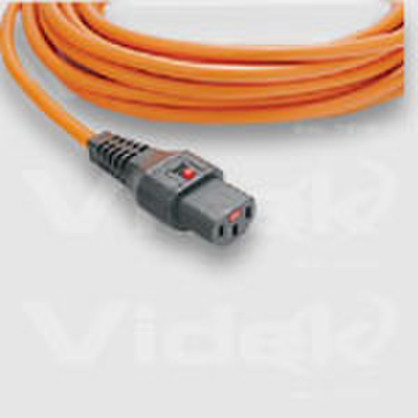 Videk IEC (C14) M / IEC (C13) F - 3M 3m Orange power cable
