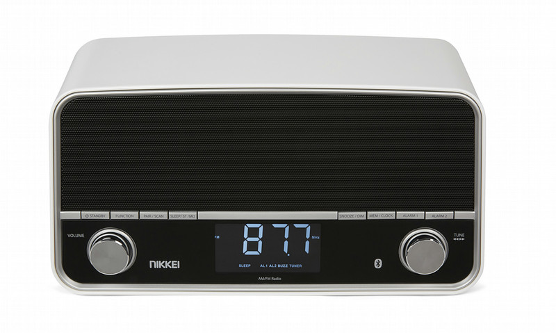 Nikkei NPR450 Часы Цифровой Белый радиоприемник
