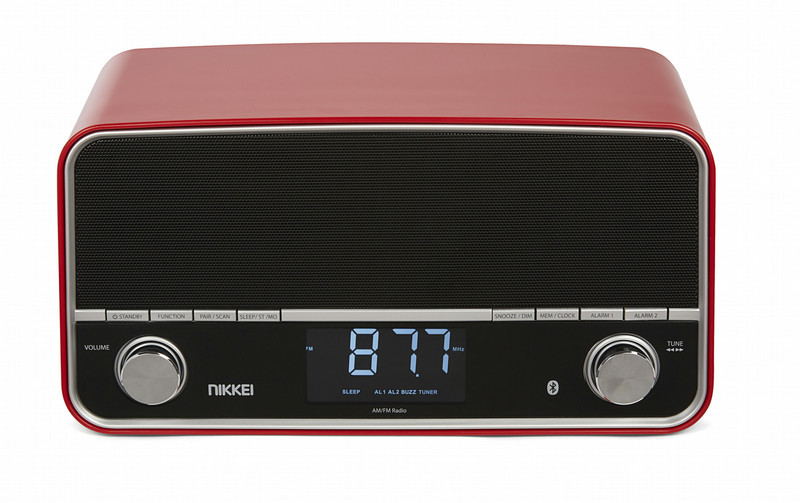 Nikkei NPR450 Часы Цифровой Красный радиоприемник