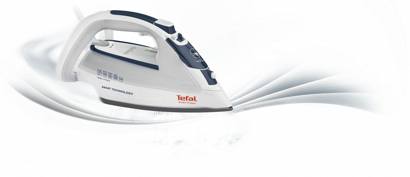 Tefal UltraGliss FV4971 Dry & Steam iron Durilium soleplate 2500W White iron