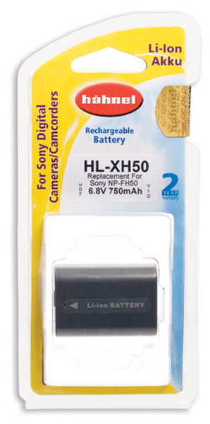 Hahnel HL-XH50 Lithium-Ion (Li-Ion) 750mAh 6.8V rechargeable battery