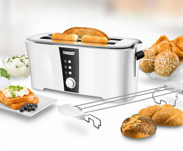 Unold 38020 4Scheibe(n) 1350W Schwarz, Weiß Toaster