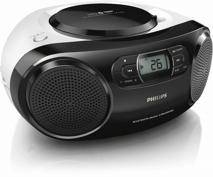 Philips AZ330T/93 4W Black,Silver home audio set