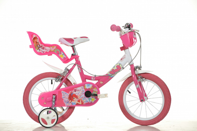 Dino Bikes 144R WXA Girls Metal Pink,White bicycle