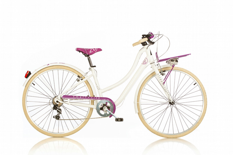 Dino Bikes 1028STD Взрослый унисекс Город Металл Розовый, Белый bicycle
