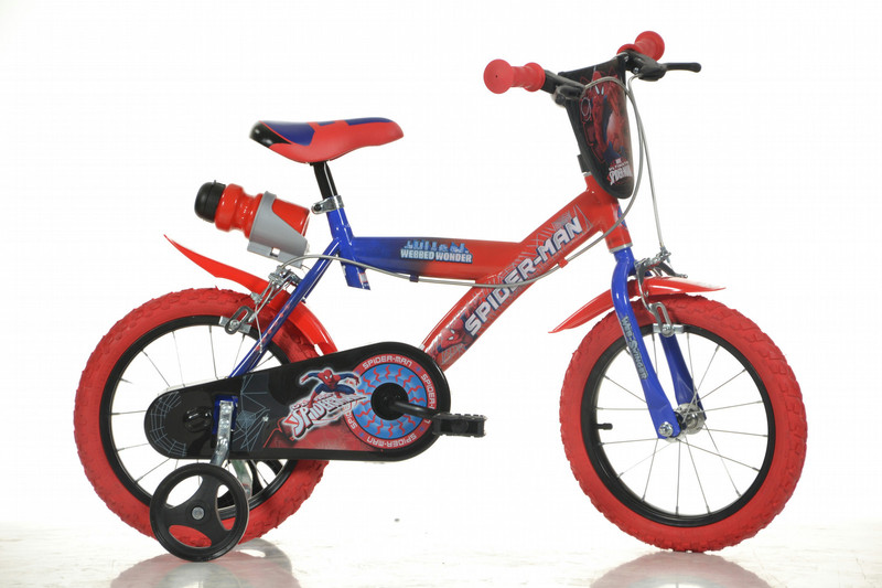 Dino Bikes Spiderman Boys City Metal Blue,Red bicycle