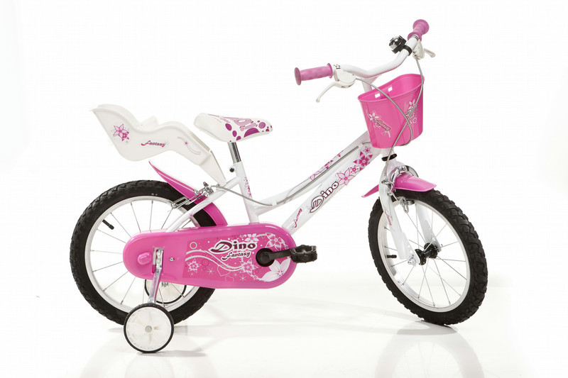 Dino Bikes 166RSN Girls Metal Pink,White bicycle