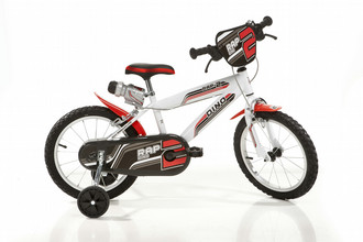Dino Bikes 416US Jungen Metall Schwarz, Rot, Weiß Fahrrad