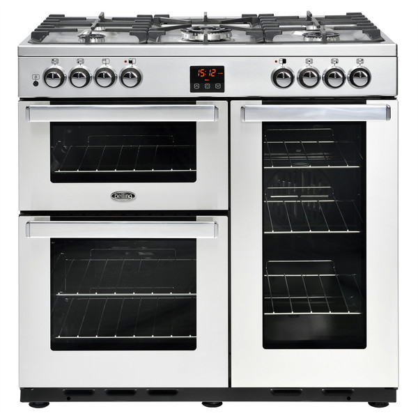 Belling Cookcentre 90DFT Range cooker Gas hob Edelstahl