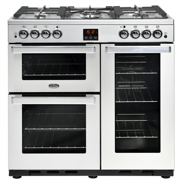 Belling Cookcentre 90G Отдельностоящий Gas hob A Нержавеющая сталь